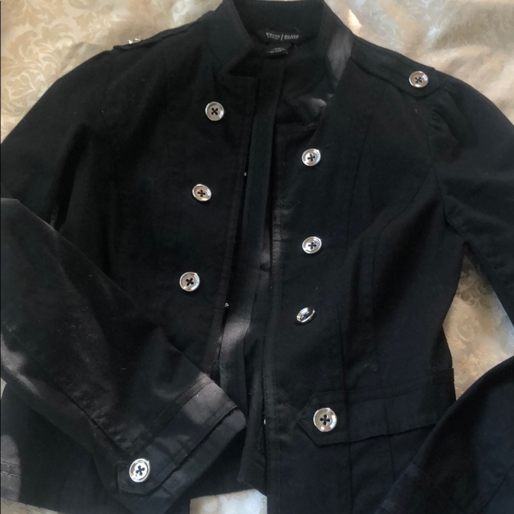 White and black jacket